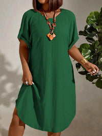 Margo | Plus Size Batwing Sleeve Linen Dress