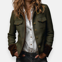 Greer | Tweed Jacket with Velvet Trim