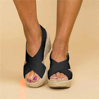 Orthopedic Platform Sandals with Built-In Arch Support