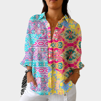 Millicent | Vivid Colorful Print Blouse