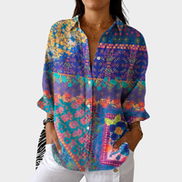 Edwina | Colorful Print Blouse for Women