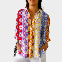 Marguerite | Airy Colorful Print Blouse