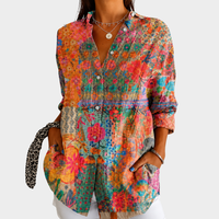 Nadia | Sunny Wildflower Patchwork Blouse