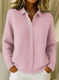 Camille | Textured Knit Button-Up Cardigan