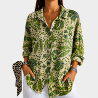 Mabel | Green Garden Print Blouse