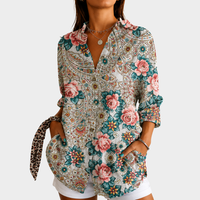 Noelle | Vintage Rose Paisley Blouse