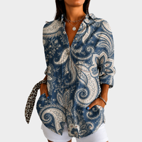 Daphne | Coastal Paisley Print Blouse