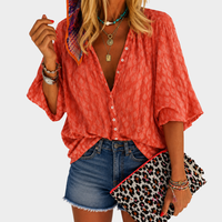 Fiona | Coral Breeze Print Blouse
