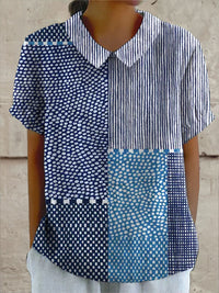 Allie | Patchwork Print Shirt
