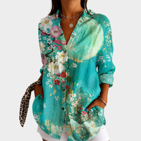 Camille | Moonlit Coastal Blossom Blouse
