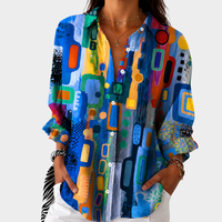 Eleanor | Vibrant Mosaic Print Blouse