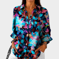 Penelope | Twilight Garden Print Blouse
