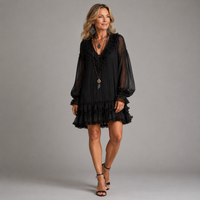 Giselle | Women's A-Line Ruffle Mini Dress