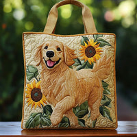 Quilted Tote Bag - Golden Retriever