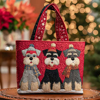 Trio of Schnauzers Quilted Tote