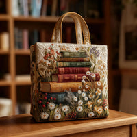 Floral Pattern Quilted Tote Bag
