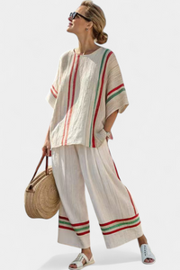 Boho Striped Outfit Set | Women's Clothing