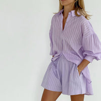 Breezy Button-Up & Shorts Two Piece Set | Matching Set Women