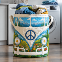 Edith Hippie Van Quilted Laundry Basket