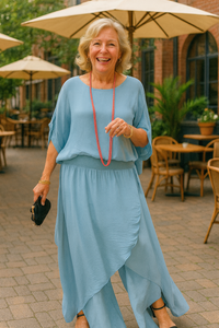 Effortless Elegance Two-Piece Flow Set | Plus Size Women's Outfit