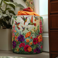 Roseanne Hummingbird Garden Quilted Laundry Basket