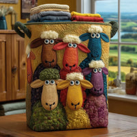 Rainbow Flock | Quilted Storage Basket
