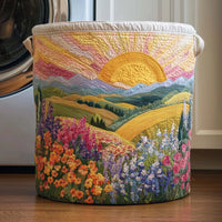 Dixie Sunrise Meadow Quilted Laundry Basket