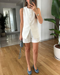Harlene | Women's Two Piece Set Tailored Vest and Shorts