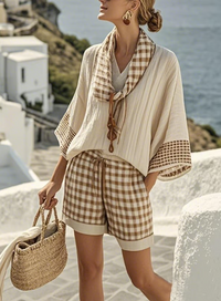 Isla Gingham Lounge Set | Women's Loungewear Set