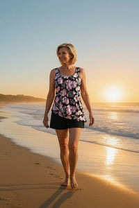 Pippa | Floral Print Tankini Set