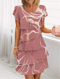 Beatrice | Elegant Comfort Ruffle Dress