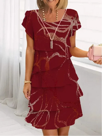 Monica | Elegant Comfort Ruffle Dress