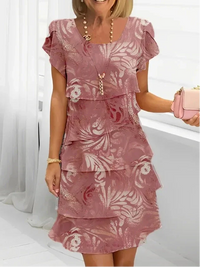 Deborah | Elegant Comfort Ruffle Dress