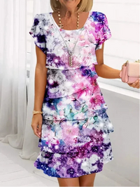 Vanessa | Elegant Comfort Ruffle Dress