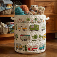 Dorothy Vintage Camper Quilted Laundry Basket