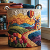 Lillian Farm Heaven Quilted Laundry Basket