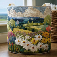 Harriet Daisy Meadow Quilted Laundry Basket