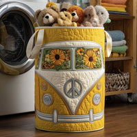 Delores Hippie Van Quilted Laundry Basket