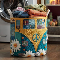 Imogene Hippie Van Quilted Laundry Basket