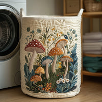 Mushroom Forest Quilted Laundry Basket