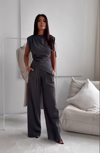 Women's Casual Elegance Two-Piece Set | Modern Luxe Outfit