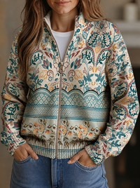 Sybilla | Vintage Botanical Border Cardigan