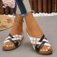 ShineStep Orthopedic Slippers Women Cushioned, Breathable, Cross-Strap Design