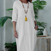 Vivian | Oversized Linen Maxi Dress