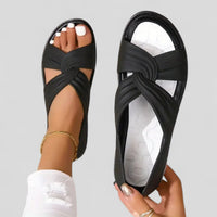Women’s Cushioned Support Flat Sandals for All-Day Comfort