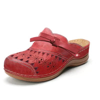 Bloomwalk Clogs Leather Women's Soft Cushioned Slip-On