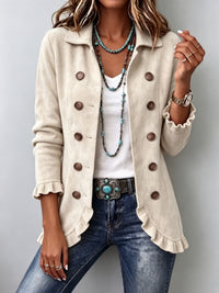 Vivienne | Ruffle Button-Up Coat