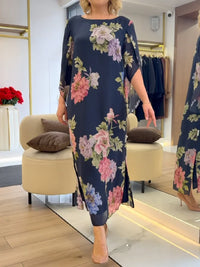 Margarette™ Floral Print Maxi Dress Lightweight Chiffon Comfort