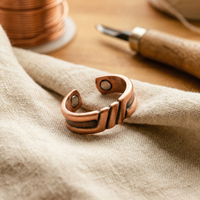 Copper Ring with Peat Design