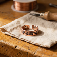 Geometric Copper Ring
